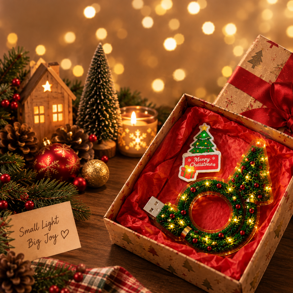 クリスマスツリー型プロジェクションライト｜6種の投影柄・USB給電
